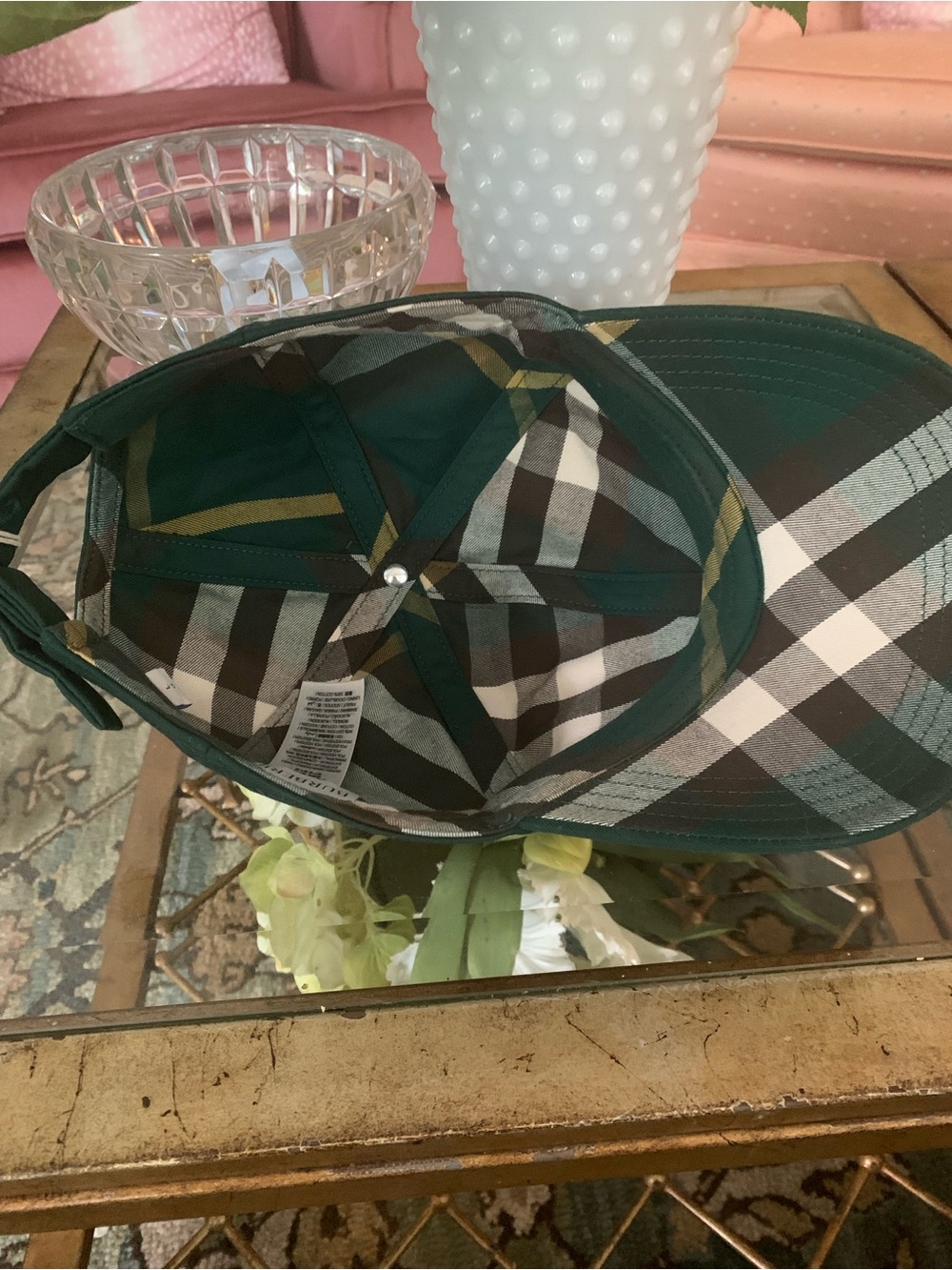 Burberry Green Plaid baseball cap size Large